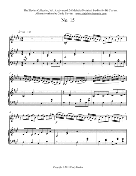 Advanced Clarinet Study 15 From The Blevins Collection Melodic Technical Studies For Bb Clarinet Page 2