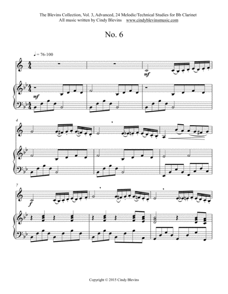 Advanced Clarinet Study 6 From The Blevins Collection Melodic Technical Studies For Bb Clarinet Page 2