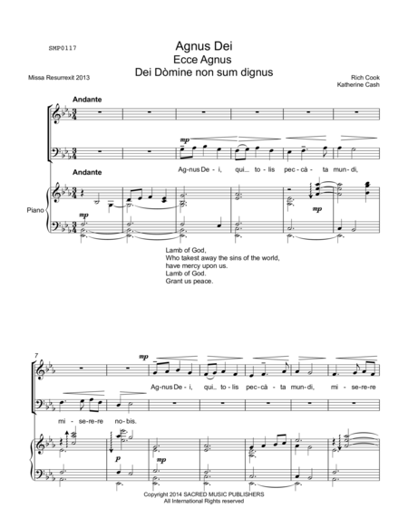 Agnus Dei From Missa Resurrexit Page 2