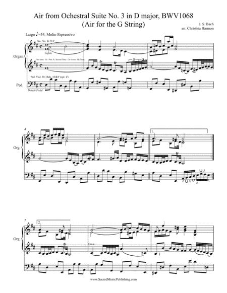 Air From Orchestral Suite 3 In D Organ Page 2