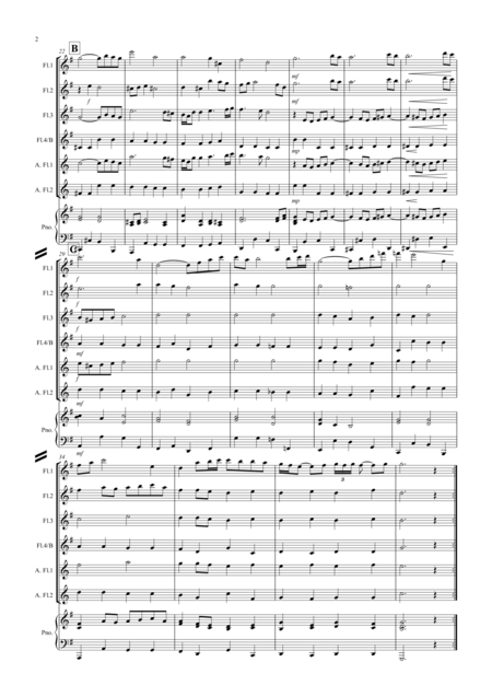 Air On A G String For Flute Quartet Page 2