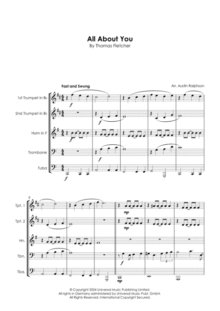 All About You Brass Quintet Page 2