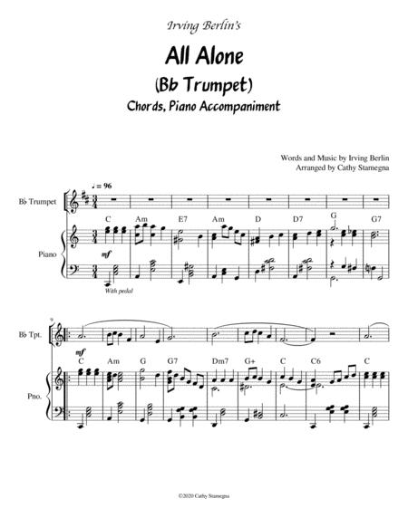 All Alone Bb Trumpet Solo Chords Piano Accompaniment Page 2