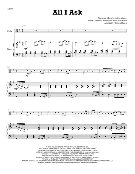 All I Ask Viola And Piano Page 2