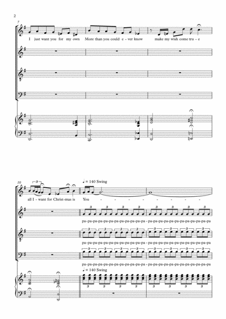 All I Want For Christmas Is You Choir Page 2