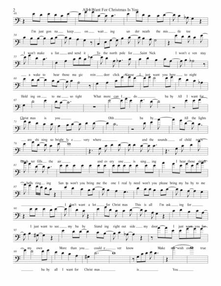 All I Want For Christmas Is You Easy Key Of C Trombone Page 2