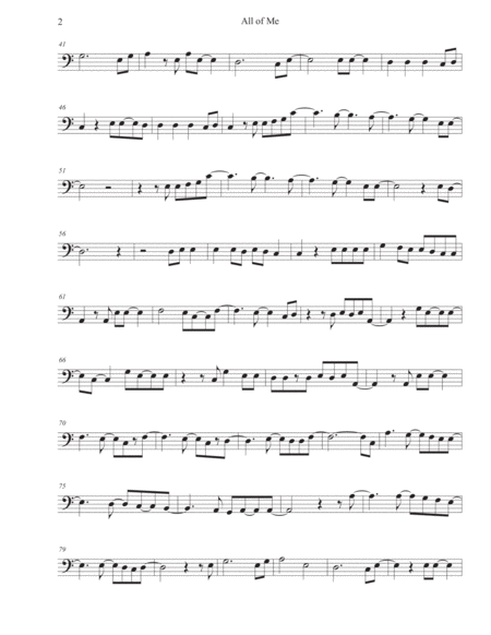 All Of Me Easy Key Of C Trombone Page 2