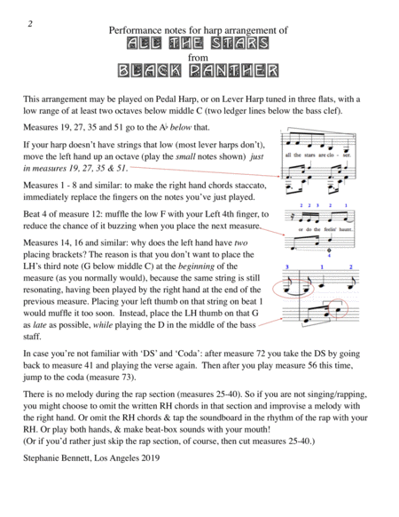 All The Stars Harp Solo Complete Song Page 2