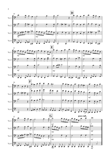 All Through The Night For Cello Quartet Page 2