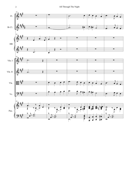 All Through The Night Lullaby For String Quartet Page 2