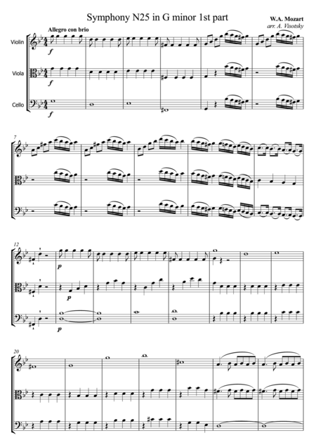 Allegro Con Brio From Symphony N25 Page 2