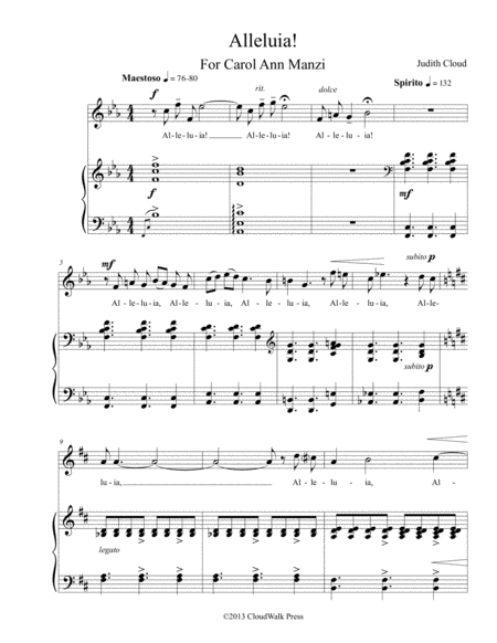 Alleluia For Soprano And Piano Page 2