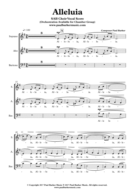 Alleluia Vocal Score Page 2