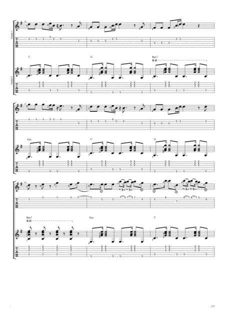 Alone Fingerstyle Guitar Duet Page 2