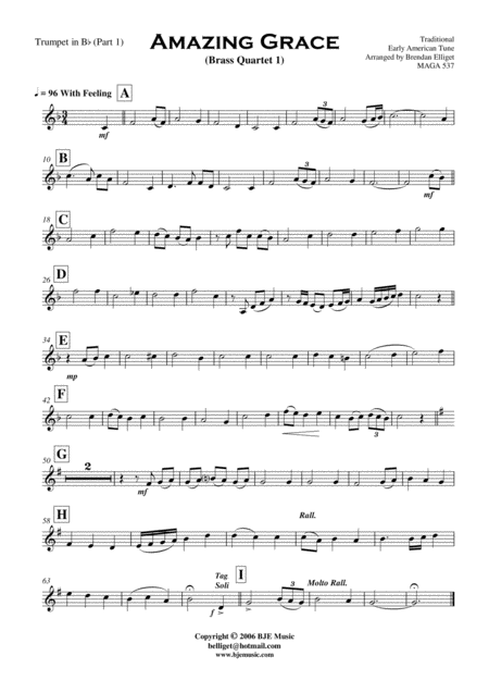 Amazing Grace Brass Quartet No 1 Pdf Score And Parts Pdf Page 2