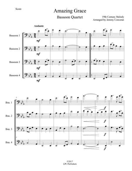 Amazing Grace For Bassoon Quartet Page 2