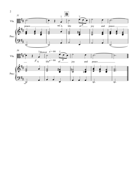 Amazing Grace For Viola And Piano Page 2