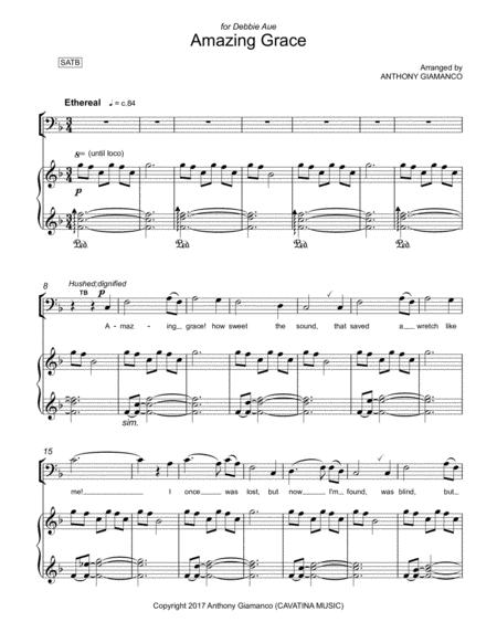 Amazing Grace Satb Choir Piano Page 2