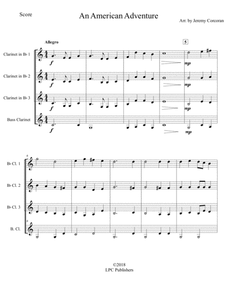 An American Adventure For Clarinet Quartet Page 2