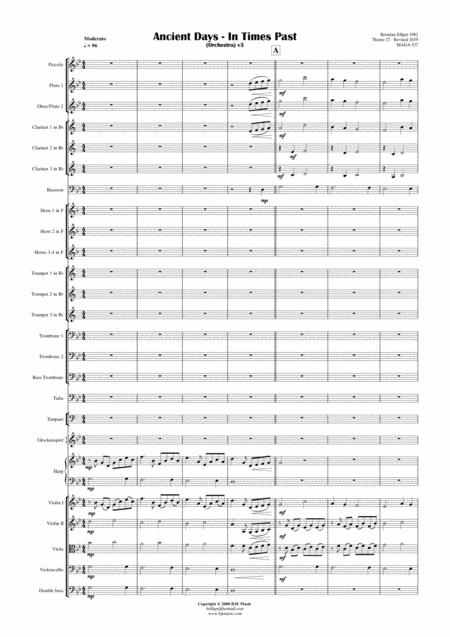 Ancient Days In Times Past Orchestra Score And Parts Pdf Page 2