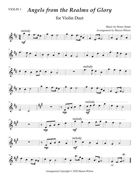 Angels From The Realms Of Glory Easy Violin Duet Page 2