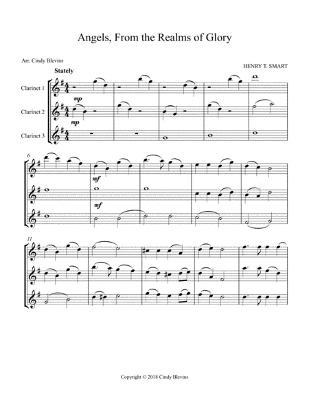 Angels From The Realms Of Glory For Clarinet Trio Page 2