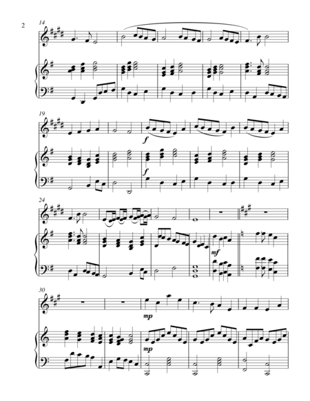 Angels Sing His Glory Treble Eb Instrument Solo Page 2