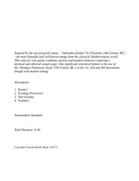 Aphrodite Knidos Suite Solo Guitar Page 2