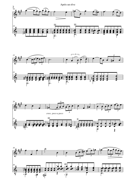 Aprs Un Rve After A Dream Alto Saxophone And Guitar Page 2