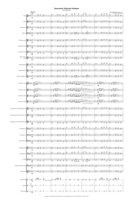 Armenian National Anthem For Concert Wind Band Page 2