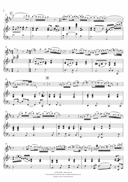 As The Deer Piano Alto Sax Page 2