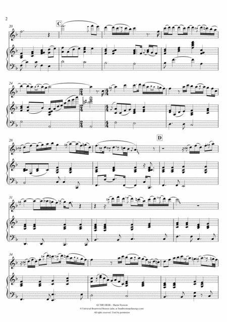As The Deer Piano Flute Page 2