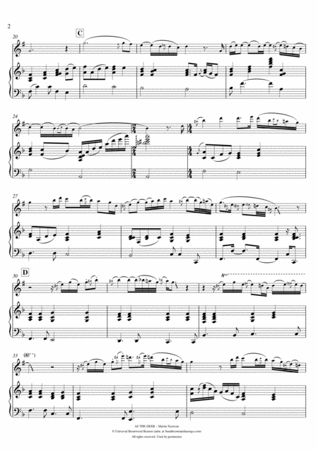 As The Deer Piano Tenor Sax Page 2