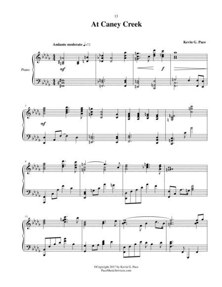 At Caney Creek Original Piano Solo Page 2