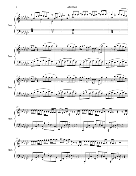 Attention Piano Solo Page 2