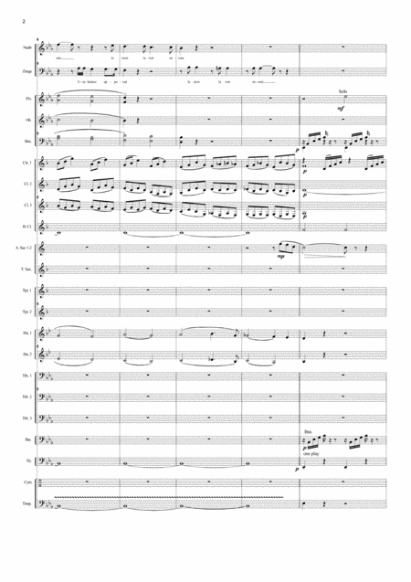 Au Fond Du Temple Saint Duet From The Pearlfishers Bizet Arranged Fort B Solo And Concert Band Page 2