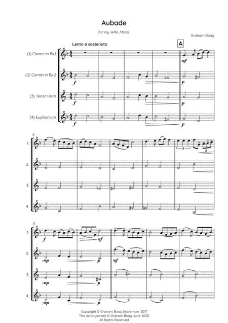 Aubade For Brass Quartet Page 2