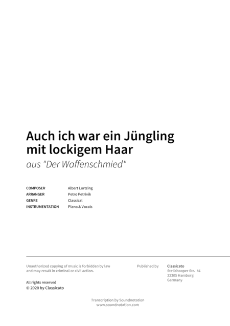 Auch Ich War Ein Jngling Mit Lockigem Haar Page 2