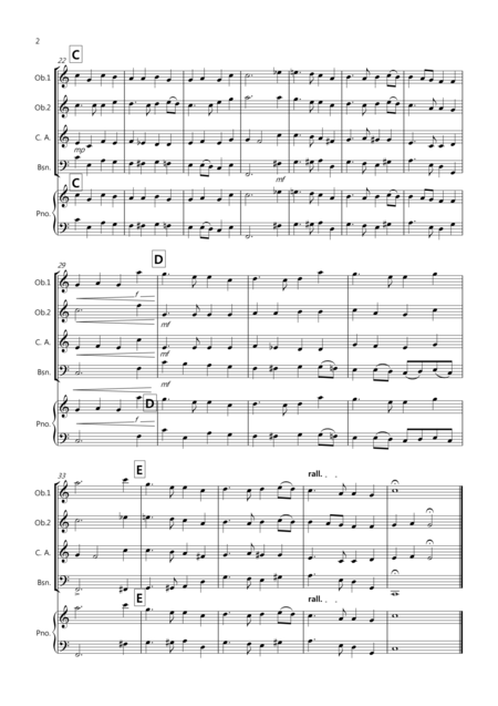 Auld Lang Syne For Double Reed Quartet Page 2