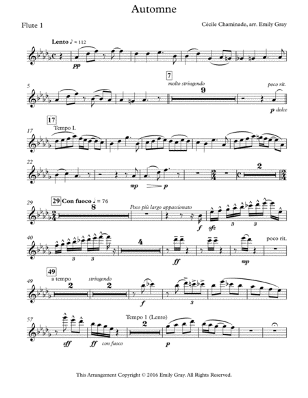 Automne For Wind Orchestra Parts Page 2