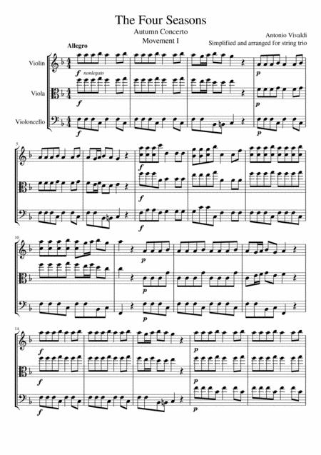 Autumn From The Four Seasons First Movement String Trio Page 2
