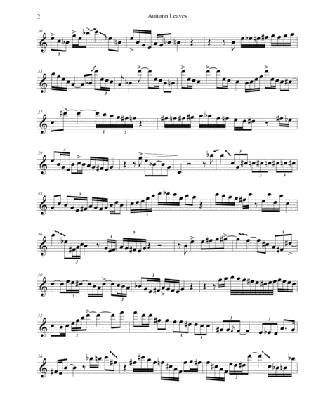 Autumn Leaves Bari Sax Solo Page 2