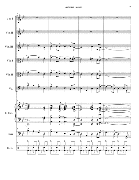 Autumn Leaves String Sextet Orchestra Page 2