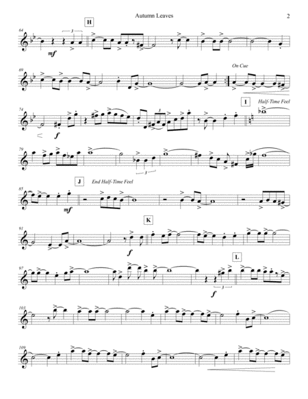 Autumn Leaves Violin 3 Page 2