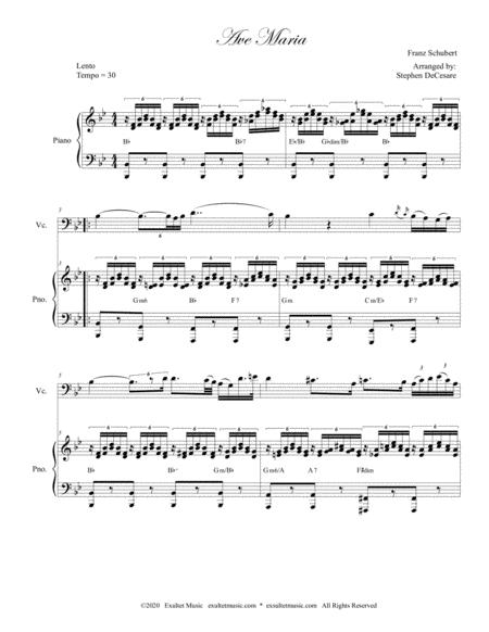 Ave Maria For Cello Solo Piano Accompaniment Page 2