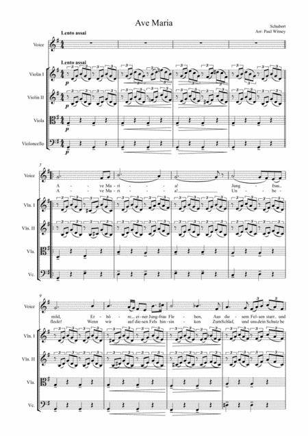 Ave Maria For Voice And String Quartet Page 2