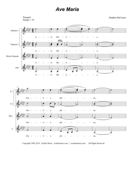 Ave Maria From Requiem Mass Full Score Page 2