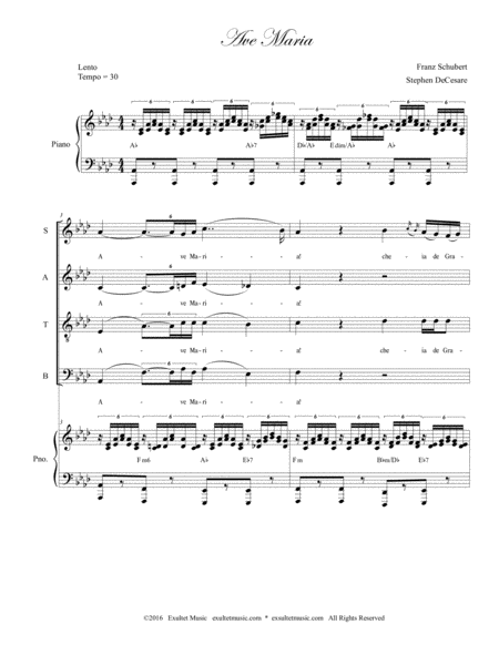 Ave Maria Portuguese Lyrics Satb Medium Low Key Page 2