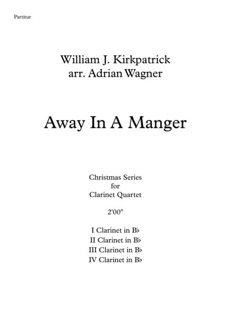 Away In A Manger Clarinet Quartet Arr Adrian Wagner Page 2