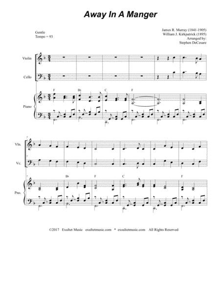 Away In A Manger Duet For Violin And Cello Page 2